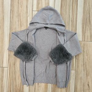 Saks Fifth Avenue Gray Knit Cardigan with zipper